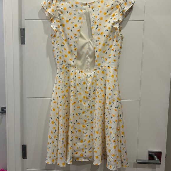 Lulus White and Yellow Spring Dress - Picture 2 of 3